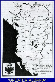 The Map of Greater Albania